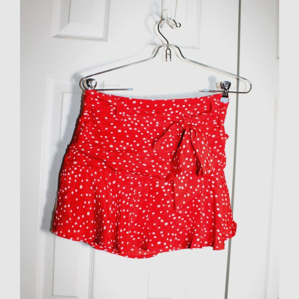 January & May Red Polka Dot Mini Skirt - Size M